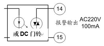 DDSY879-F單相電子式預付費電能表(多費率型)報警輸出口示意圖